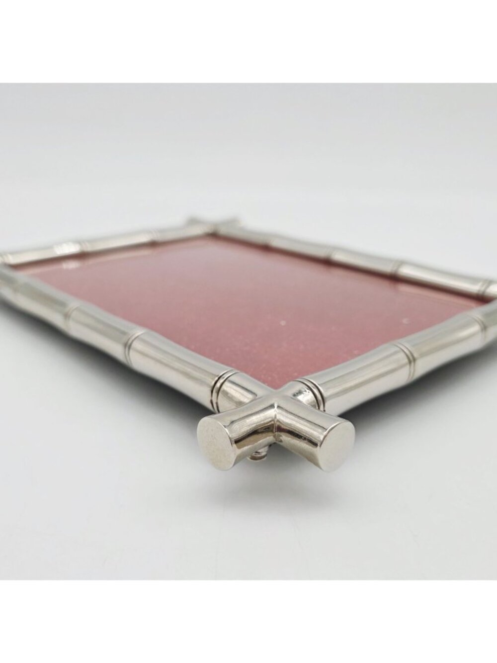 Pottery Barn Bamboo-Style Silver Metal Picture Frame Tabletop Display 5x6 - Picture 8 of 10